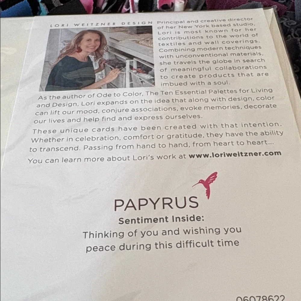 🆕Papyrus-Lori Weitzner “Thinking Of You” Sympathy Card